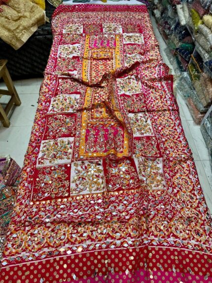 screen printing dupatta Mirror n sequence