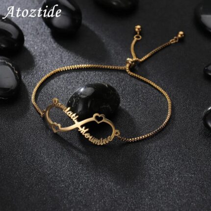 Gold n silver plated customised updown Breslet